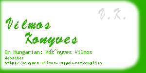 vilmos konyves business card